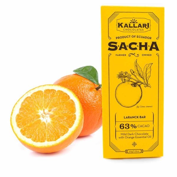 Schokolade 63% Kakao, SACHA Laranck (Orange)